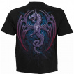 T-shirt homme à dragon violet et pourpre ailé sur fond runique
