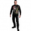 T-shirt homme goth-rock manches longues  squelette tenant une bire