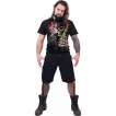 T-shirt homme goth-rock à squelette tenant une bière