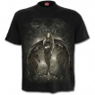 T-shirt homme gothique  ange noir, crane et rose dessche