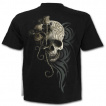 T-shirt homme gothique à ange noir, crane et rose desséchée