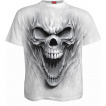 T-shirt homme gothique blanc  crane spectral 