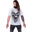 T-shirt homme gothique blanc  crane spectral 