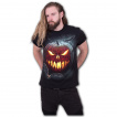 T-shirt homme gothique à citrouille de la Mort et chauves-souris