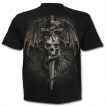 T-shirt homme gothique à crane et dragon menaçant