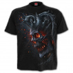 T-shirt homme gothique  dmon de feu et d'os noirs