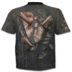 T-shirt homme gothique en trompe l'oeil