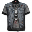 T-shirt homme gothique imitation tenue Trash Métal