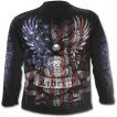 T-shirt homme gothique  manches longues avec aigle aux couleurs du drapeau des USA