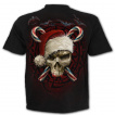 T-shirt homme gothique à Père anti noel avec sa hache en sang