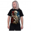 T-shirt homme gothique  Pre anti noel avec sa hache en sang
