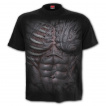 T-shirt homme gothique à torse de gorille décharné tatoué tribal