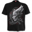 T-shirt homme gothique à visage, cranes et ange de la mort fusionnés