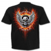T-shirt homme gothique à voiture infernale et crâne ailé