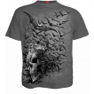 T-shirt homme gris  nue de chauve-souris formant un crane