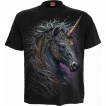 T-shirt homme à Licorne celtique noire et bouclier
