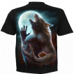 T-shirt homme  loup garou froce hurlant  la lune