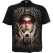 T-shirt homme à loups sur attrape-rêves et femme chamanique