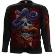 T-shirt homme manches longues à crane et serpents pythons cyber