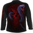T-shirt homme manches longues à crane et serpents pythons cyber