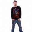 T-shirt homme manches longues à crane et serpents pythons cyber