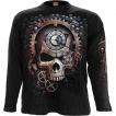 T-shirt homme manches longues à crane horloge et Faucheuse appelant à elle