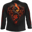 T-shirt homme manches longues à duel de Mage et Dragon infernal