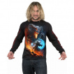 T-shirt homme manches longues à duel de Mage et Dragon infernal