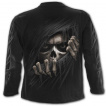 T-shirt homme manches longues à faucheuse déchirant le tissu