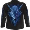 T-shirt homme manches longues  guerrire combattant un Dragon de Glace