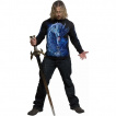 T-shirt homme manches longues  guerrire combattant un Dragon de Glace