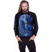 T-shirt homme manches longues à guerrière combattant un Dragon de Glace