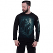 T-shirt homme manches longues à loups gardiens de la forêt et lune