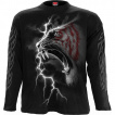 T-shirt homme manches longues à tigre taché de sang et éclair