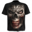 T-shirt homme noir à crane tribal ensanglanté