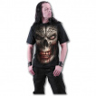 T-shirt homme noir à crane tribal ensanglanté