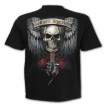 T-shirt homme rock  guitare aile avec cranes et roses