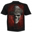 T-shirt homme squelette � couronne d'�pines et croix