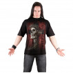 T-shirt homme squelette � couronne d'�pines et croix