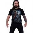 T-shirt homme à squelette guitariste dans un cimetière
