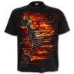 T-shirt homme à squelette soufflé par une explosion atomique