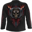 T-shirt manches longues homme à biker squelette
