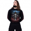 T-shirt manches longues homme à biker squelette