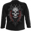 T-shirt manches longues homme à grande prêtresse de la mort avec crane et serpent