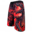 Short de bain homme gothique à dragon crachant des flammes