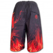 Short de bain homme gothique à dragon crachant des flammes