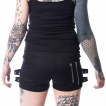 Short femme noir  ceinture et zip RIKA - Chemical Black