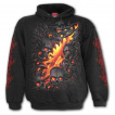 Sweat capuche enfant gothique à cranes de lave