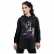 Sweat-capuche femme extra-ample  calavera et corbeau