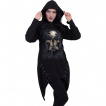 Sweat-capuche femme long à oeillets avec crane